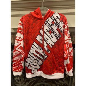 South Pacific red and white hoodie, men’s size medium, like new